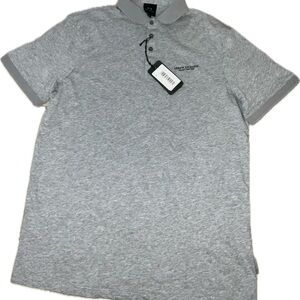 Emporio Armani Men's Milano/Ny Logo Jersey Polo Grey Size Medium